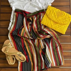 Colorful striped skirt